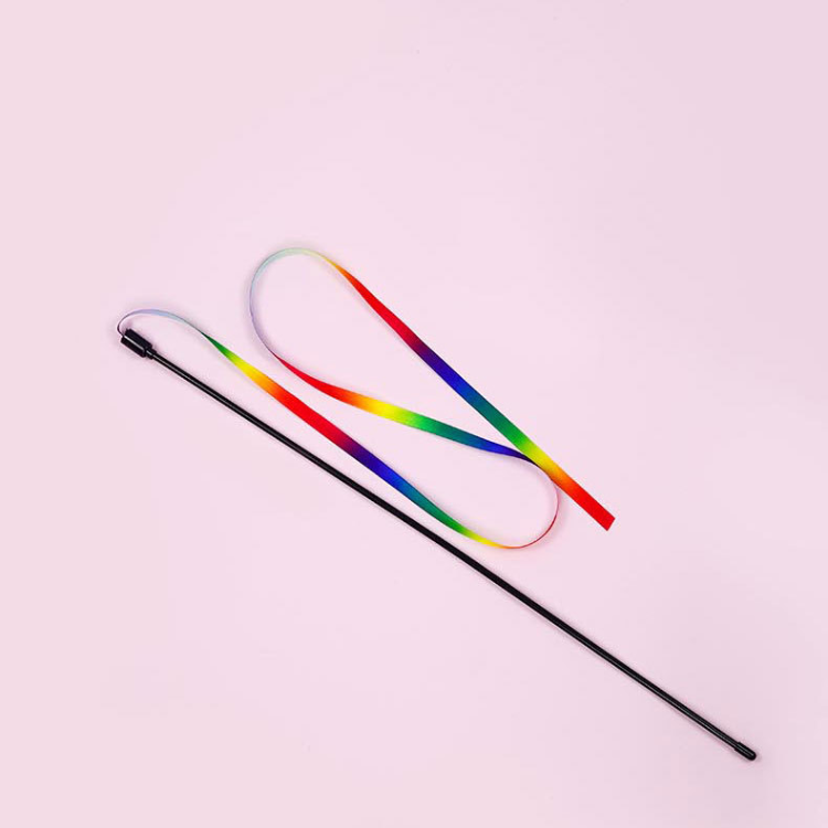 Interactive Rainbow Ribbon Cat Toy for Endless Fun