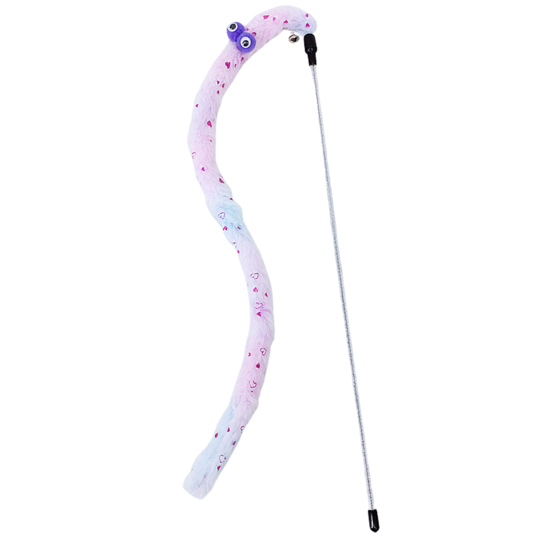 Interactive Plush Cat Toy Wand with Bell for Endless Fun