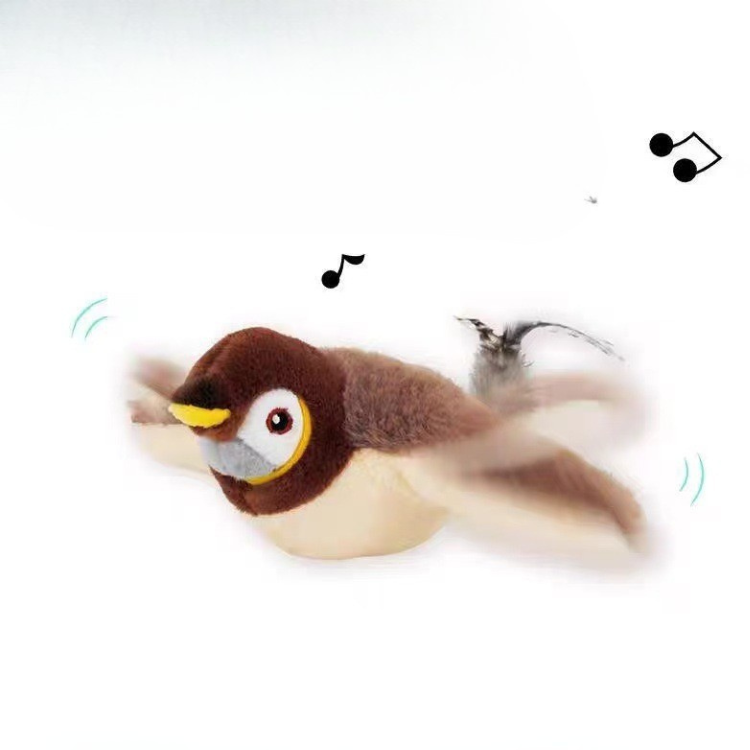 Interactive Realistic Cat Toy with Feathers for Fun Playtime