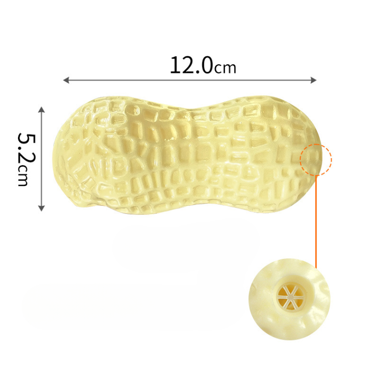 Durable Peanut Squeaker Dog Toy for Interactive Fun