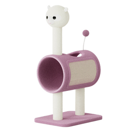 Cozy Cat Scratching Post with Hideout - Durable & Fun!