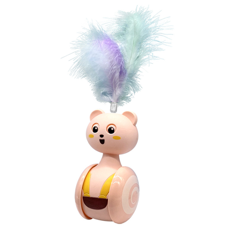 Interactive Cat Toy Ball Tumbler with Feather for Endless Fun