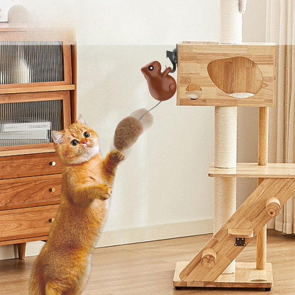 Interactive Cat Toy: Fun Hanging Squirrel Teaser for Play