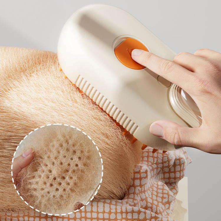Interactive Pet Grooming Tool: Spray Massage Comb for Cats