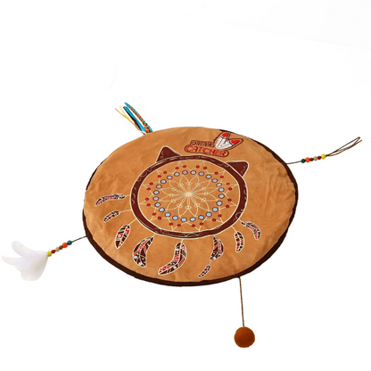 Interactive Bohemian Cat Toy with Crinkle Paper Fun
