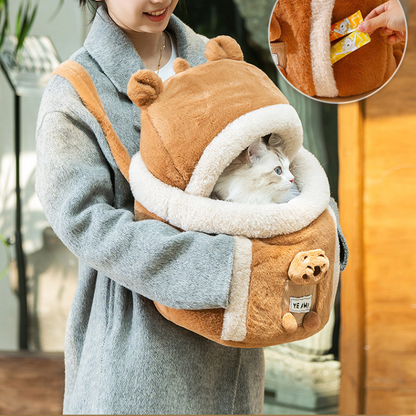 Cozy Cat Travel Carrier Backpack with Warm Pockets
