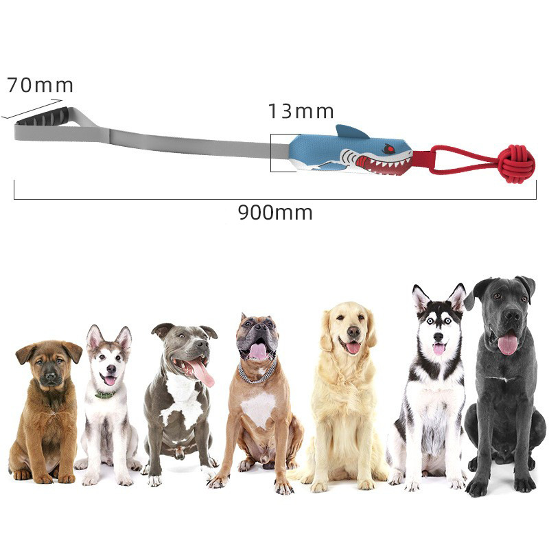 Durable Shark Design Dog Toy for Interactive Chewing Fun