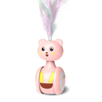 Interactive Cat Toy Ball Tumbler with Feather for Endless Fun