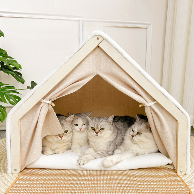 Durable Cat Scratching Tent House Bed - Fun & Interactive!