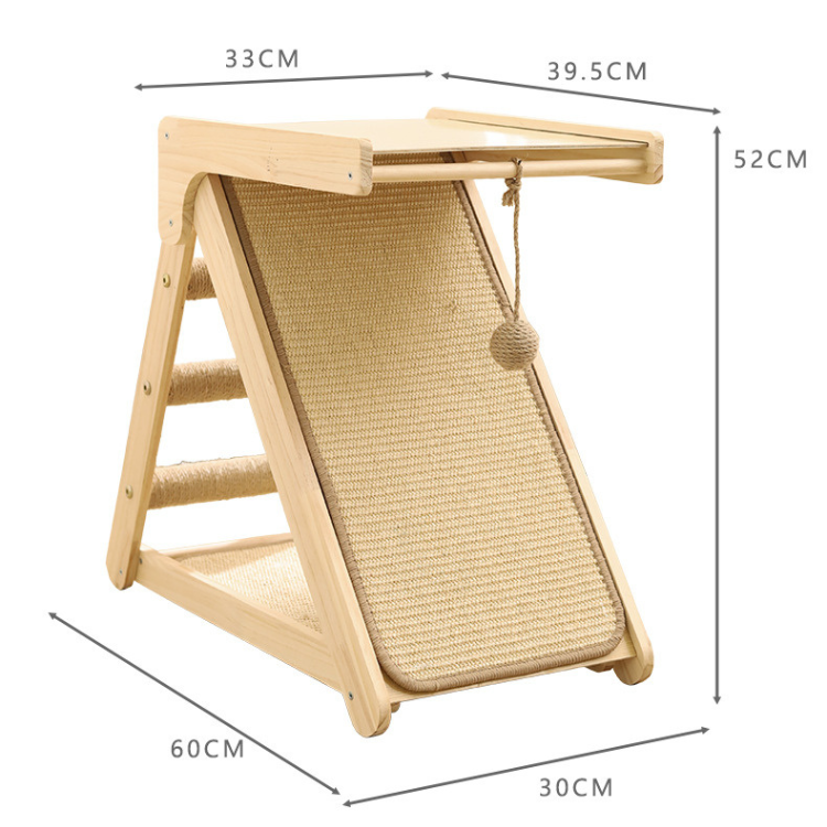 Durable Cat Scratching Post with Climbing Frame & Sisal Mat
