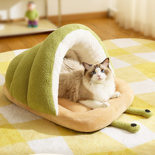 Cozy Snail-Shaped Pet Bed: Soft & Comfortable for Cats & Dogs