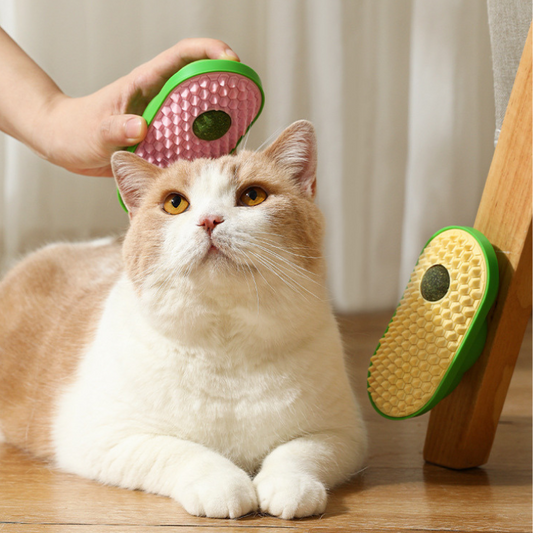 Avocado Catnip Grooming Brush - Fun Pet Grooming Tool