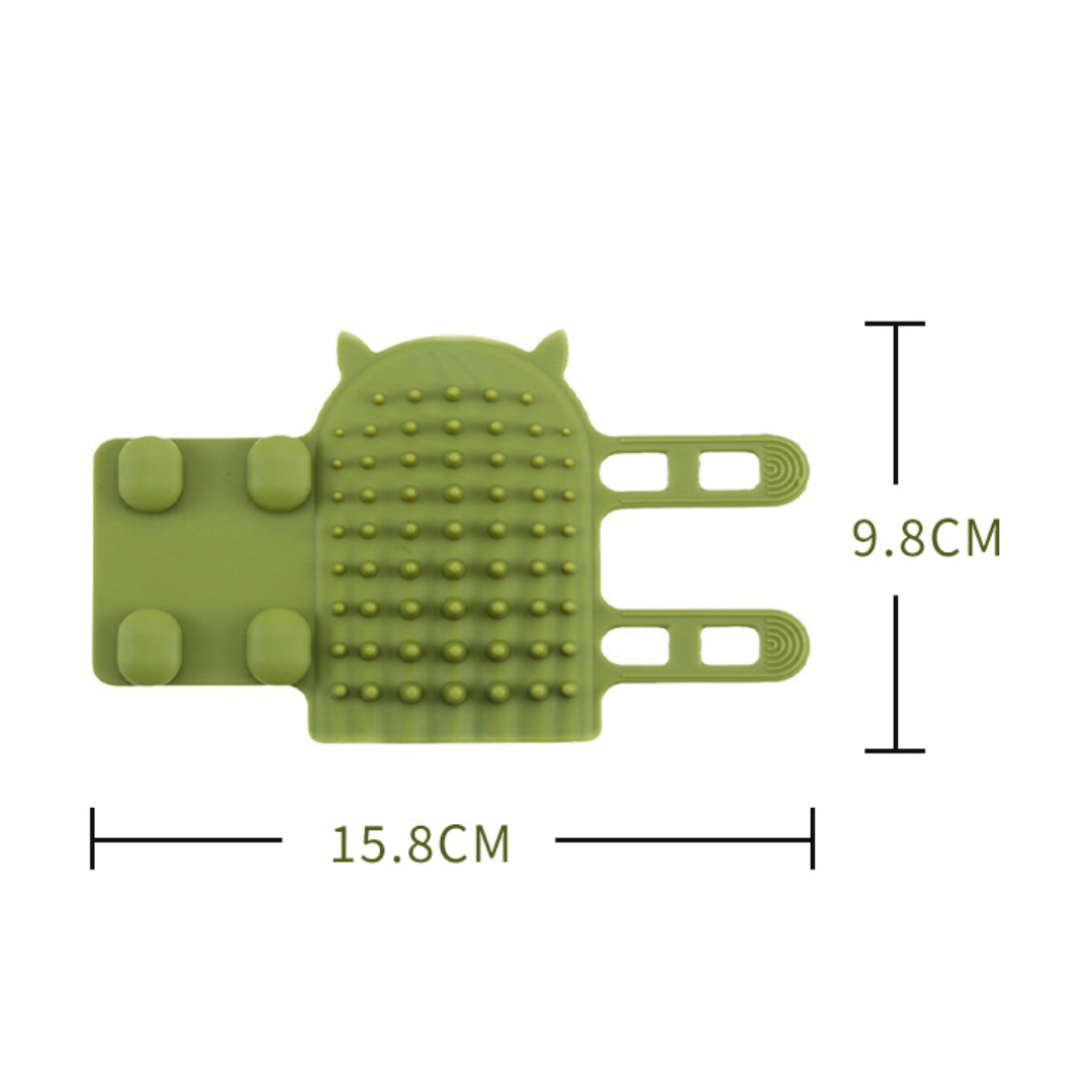 Interactive Silicone Cat Grooming Brush for Relaxing Massage