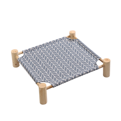 Elevated Wooden Cat Bed - Stylish & Cozy Pet Accessory