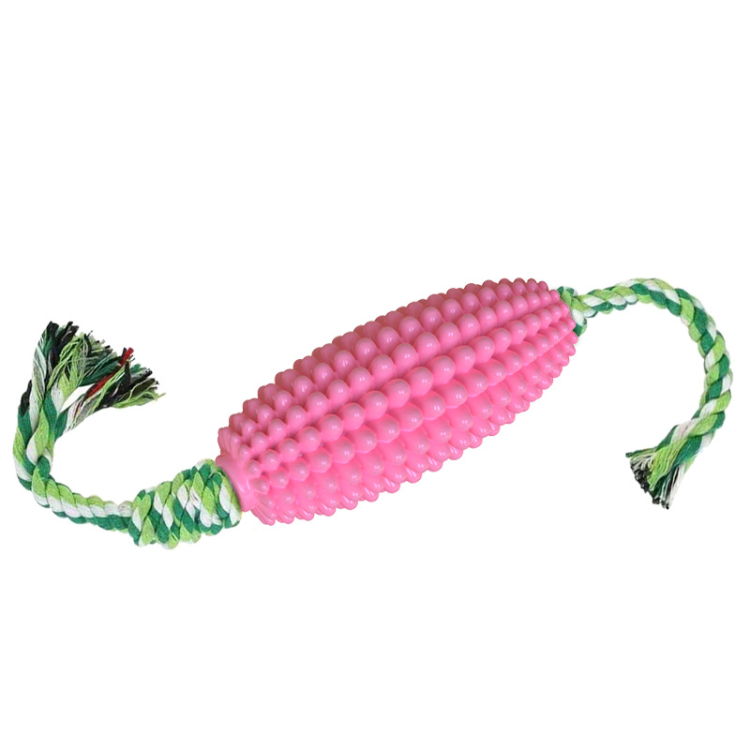 Durable Pet Corn Chew Toys with Rope for Interactive Fun