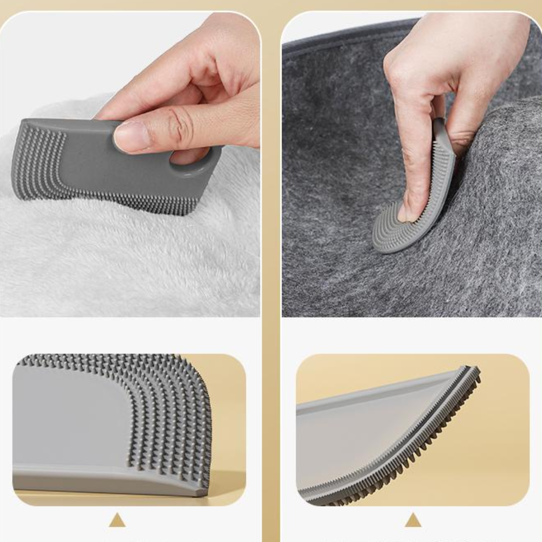 Pet Grooming Tool: Effective Silicone Fur Remover Brush