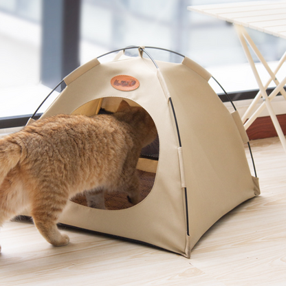Durable Foldable Cat Tent Bed - Cozy & Portable Pet Accessory
