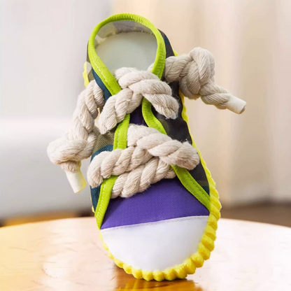 Durable Dog Toy: Cotton Rope Slippers for Chewing Fun
