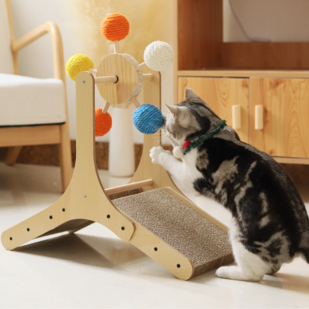 Interactive Cat Toy: Fun Ferris Wheel Scratcher for Cats