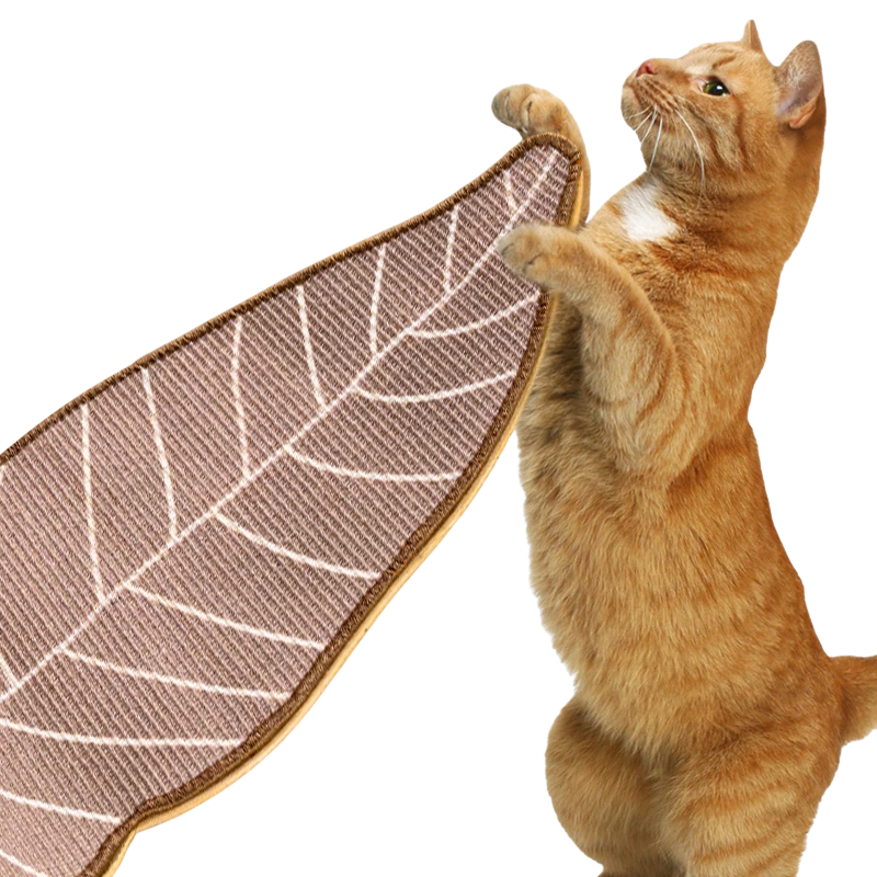 Durable Leaf-Shaped Sisal Cat Scratching Post for Fun Play