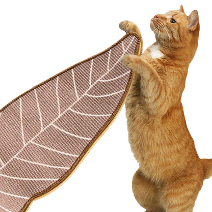 Durable Leaf-Shaped Sisal Cat Scratching Post for Fun Play