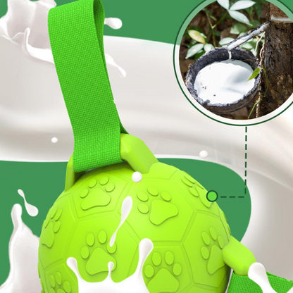 Durable Dog Toy Soccer Balls with Straps for Interactive Play