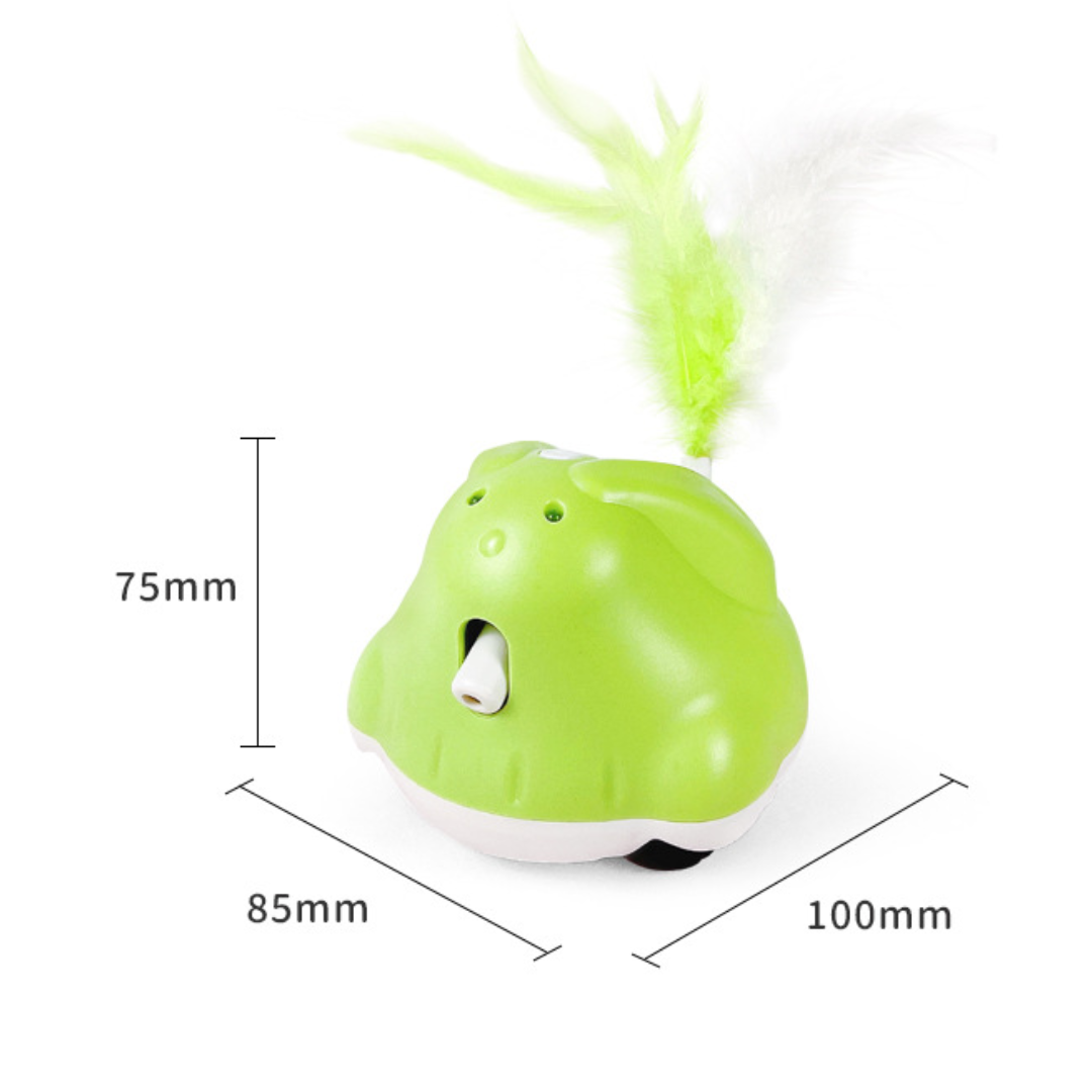 Interactive Cat Toy with Feather Teaser & Laser Light Fun