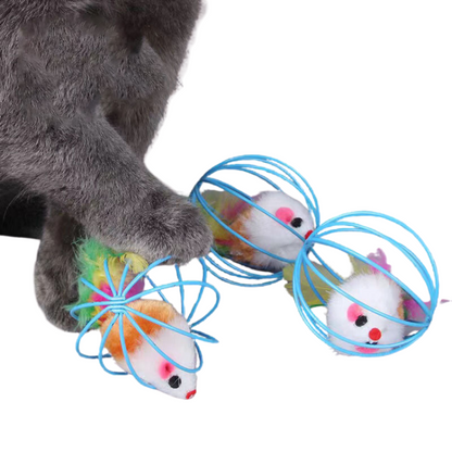 Interactive Cat Toy: Feather Ball for Endless Fun