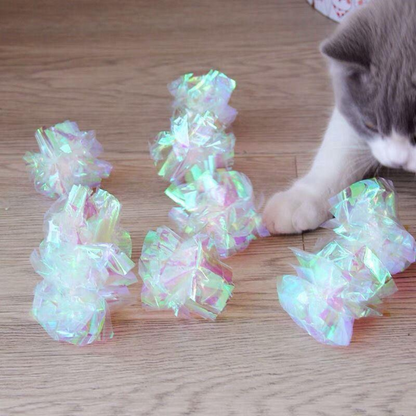 Interactive Crinkle Balls - Fun Indoor Cat Toy