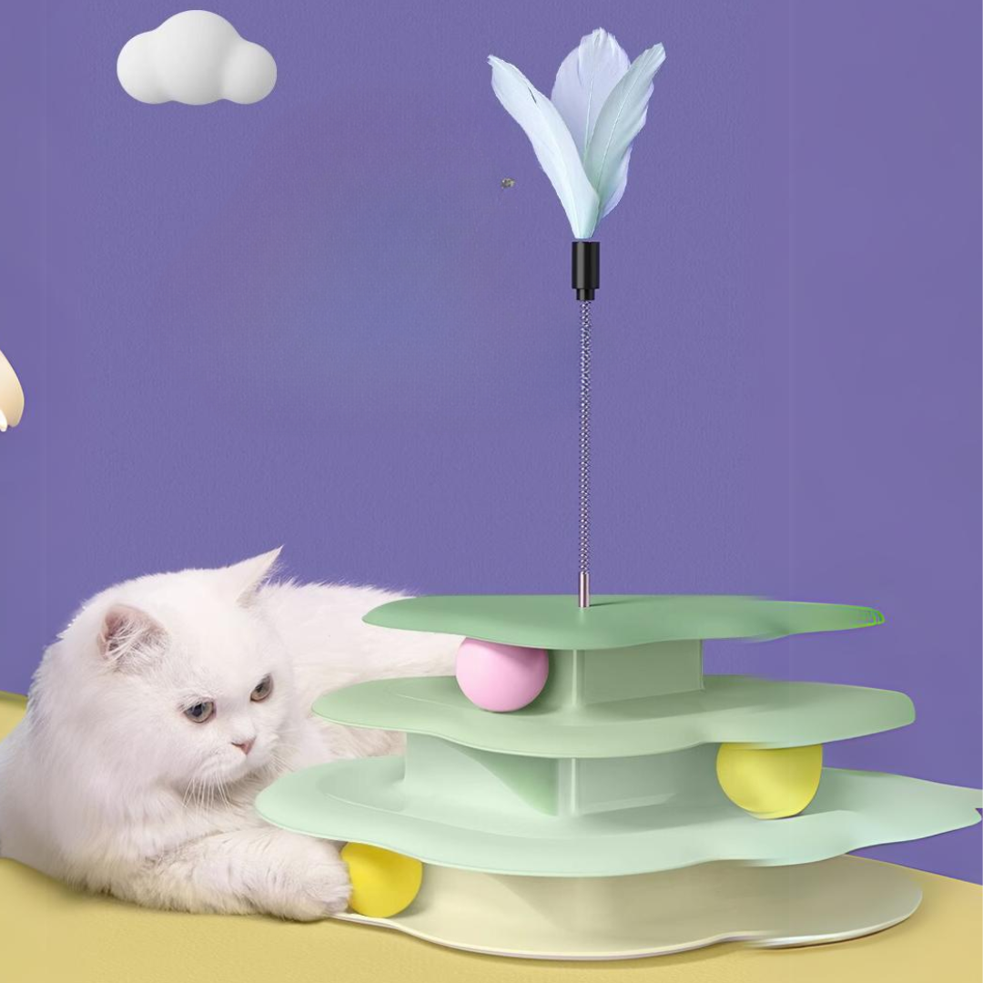 Interactive Cat Toy: Fun Cloud Ball Track for Playtime