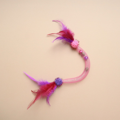 Interactive Cat Toy: Chewing Catnip Ball with Feathers