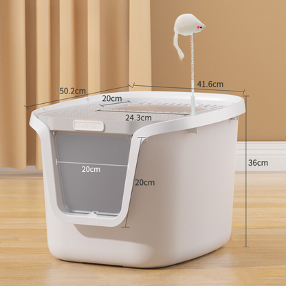 Covered Cat Litter Box - Multi-Functional & Odor-Reducing