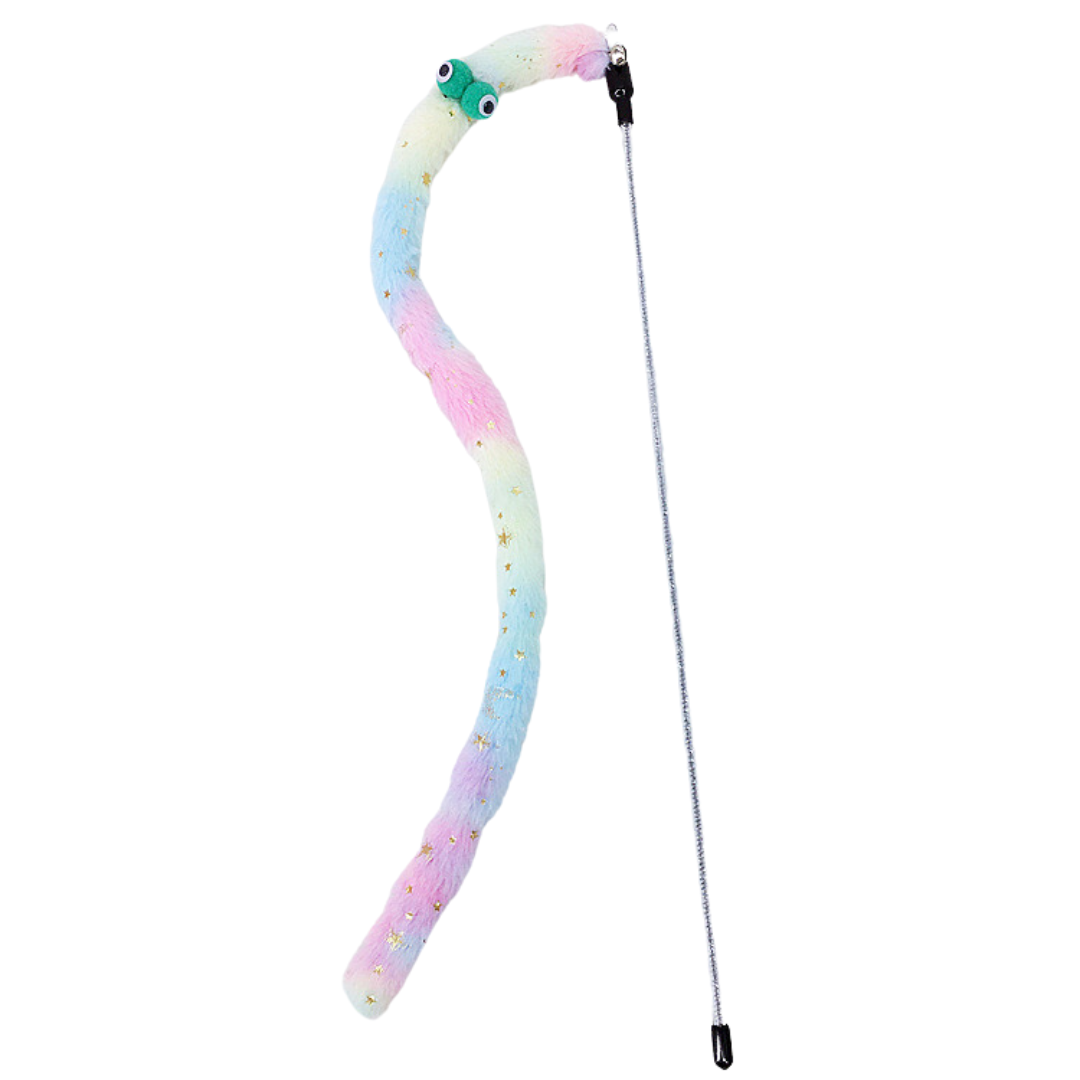 Interactive Plush Cat Toy Wand with Bell for Endless Fun