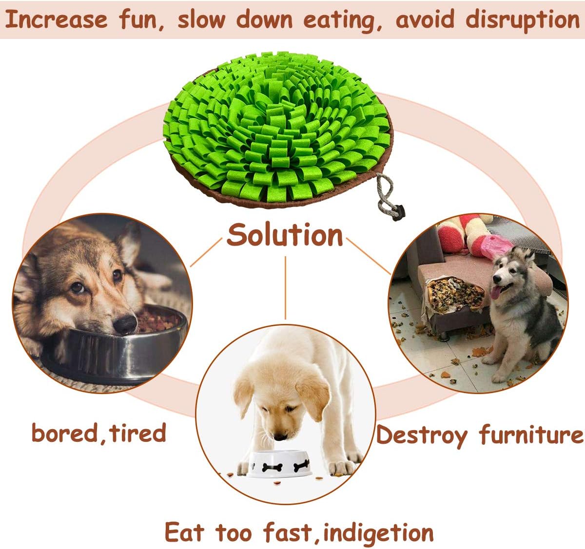 Interactive Dog Snuffle Mat for Engaging Feeding Fun