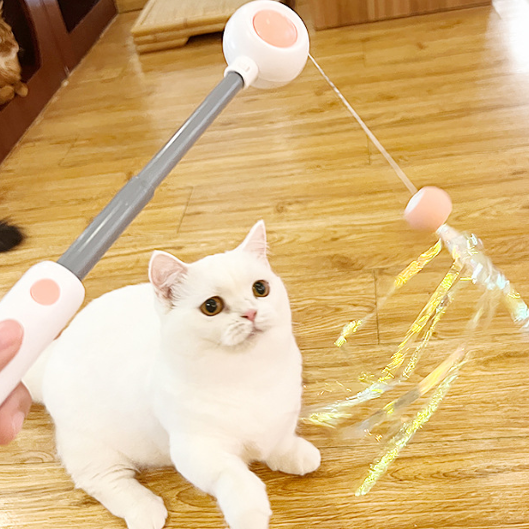 Interactive Cat Toy Wand with Laser Lights for Fun Playtime