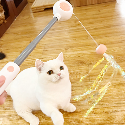Interactive Cat Toy Wand with Laser Lights for Fun Playtime