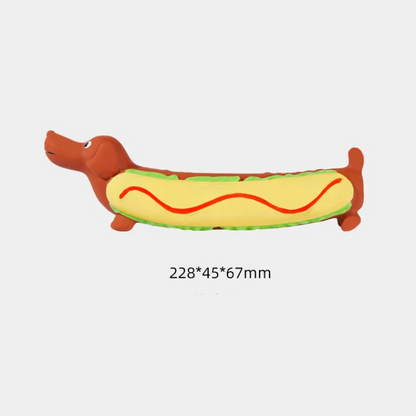Durable Dachshund Dog Toy with Squeaker - Fun for Playtime!