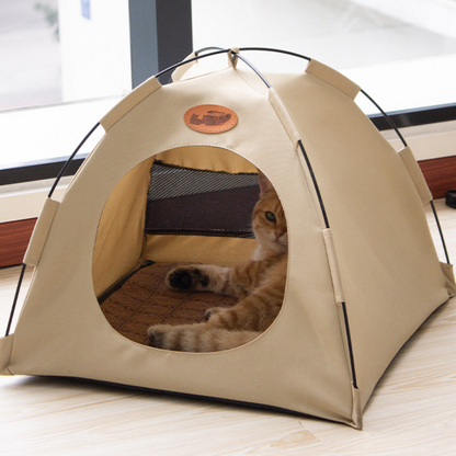 Durable Foldable Cat Tent Bed - Cozy & Portable Pet Accessory