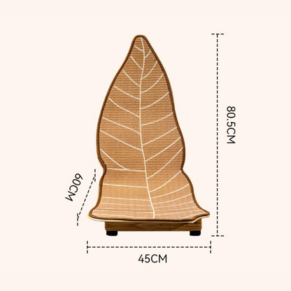 Durable Leaf-Shaped Sisal Cat Scratching Post for Fun Play