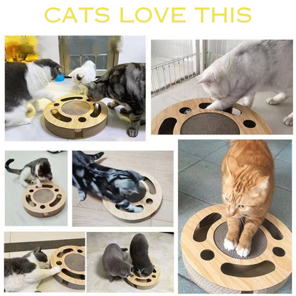 Interactive Cat Toy: Fun Maze & Scratch Cardboard Design