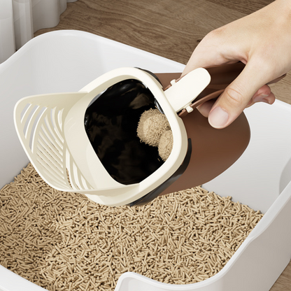 Spacious Cat Litter Scoop with Waste Bag Storage - Easy Cleanup