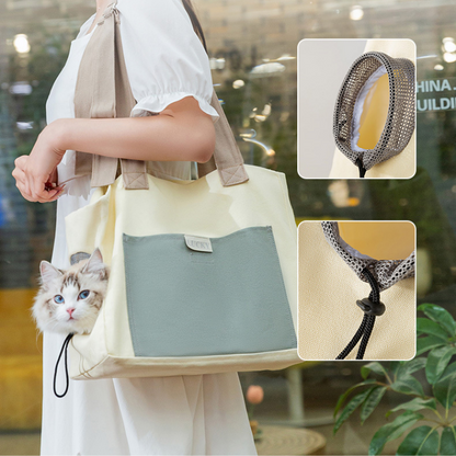 Durable Canvas Cat Carrier Tote - Stylish & Convenient Pet Accessory