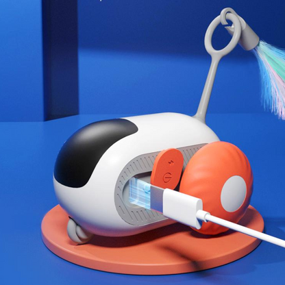 Interactive Electric Racing Car Cat Toy for Endless Fun
