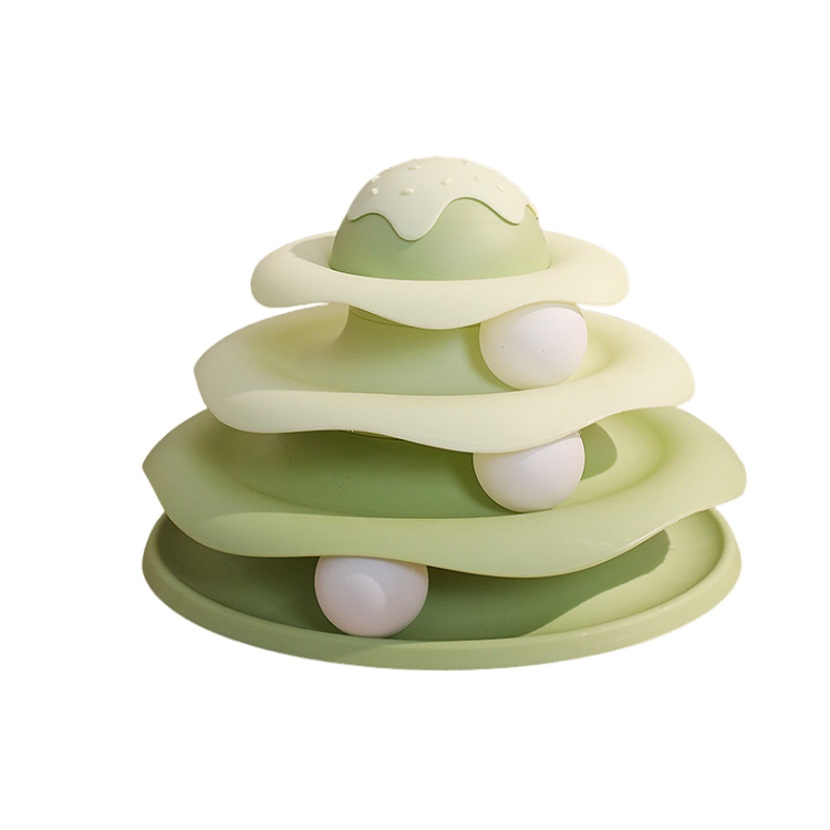 Interactive Multi-Layer Cat Toy Ball Track for Kittens