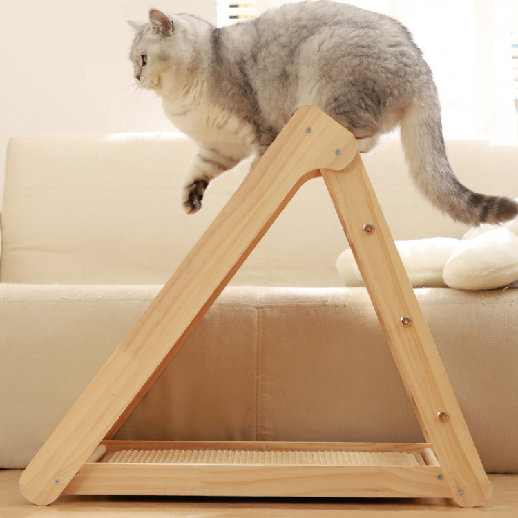 Durable Cat Scratching Post with Climbing Frame & Sisal Mat