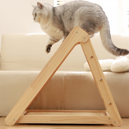 Durable Cat Scratching Post with Climbing Frame & Sisal Mat