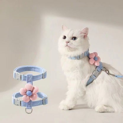 Adjustable Escape-Proof Cat Leash Collar for Safe Walks