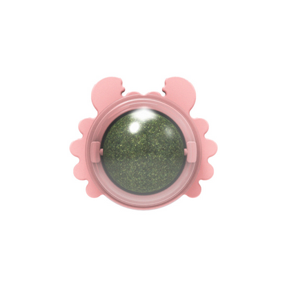 Interactive Crab Cat Toy: Rotating Catnip Treats Ball