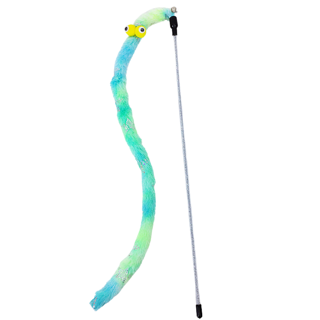 Interactive Plush Cat Toy Wand with Bell for Endless Fun