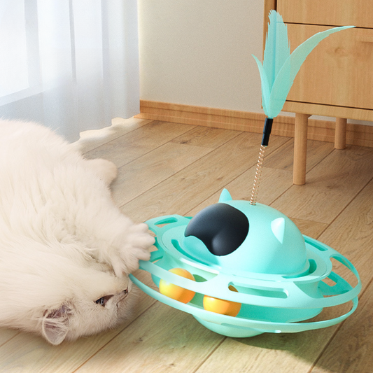 Interactive Cat Toy: Feather Tumbler Ball for Endless Fun